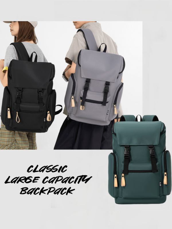 Nueva mochila clásica de moda de alta calidad, de gran capacidad, multifuncional, elegante, versátil para viajes, ir al trabajo y negocios, adecuada para diversas ocasiones