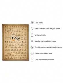 Impresión en lienzo de poses de yoga ashtanga, decoración de gimnasio en casa, estudio de yoga, decoración de pared para sala de estar, decoración del hogar, decoración de habitación, decoración navideña, decoración de Halloween