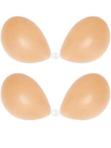 Sujetador invisible sin tirantes de silicona para mujer con almohadillas adhesivas para el pecho, adecuado para vestidos de tirantes finos y vestidos de novia, efecto push-up en verano, sujetador fino e invisible