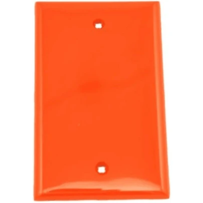 Leviton 1-Gang No Device Blank Wallplate, Standard Size, Thermoplastic Nylon, Box Mount, 80714-E, Black