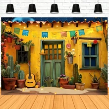 1 Stück Mexikanisches Festival Geburtstag Hintergrund Banner, Mexikanisch-thematischer Party Fotohintergrund, bunte Mexikanische 5. Mai Festival Party Dekoration, geeignet für Festdekoration, thematische Feierlichkeiten, Innen- und Außenwanddekoration für Familien, Festdekorationen.