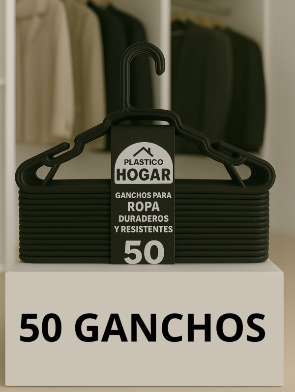 Paquetes de 50 Ganchos de Calidad Premium Para Ropa, Perchas para Adultos de Plástico Resistentes y Duraderos Colores  a elegir Negro Verde Azul Lila, Apto para Todo tipo de prendas Organización y Ahorro de Espacio Multiusos Mayoristas Ajustable Para Interiores No deforma la Ropa Variedad de Colores  No es Fácil de Deformar Ganchos para Ropa Plastico Antideslizantes