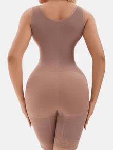 1 pieza Moldeador de figura para mujer, Faja reductora, Levantador de glúteos, Mono reductor, Moldeador corporal de alta compresión, Adecuado para diversas ocasiones - Óxido marrón - Ver 7