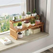 1 件装，竹制绿色花盆架，阳台花架，室内/室外悬挂式花架，高大的花架，客厅、室内植物、露台、阳台、花园的木制花架
