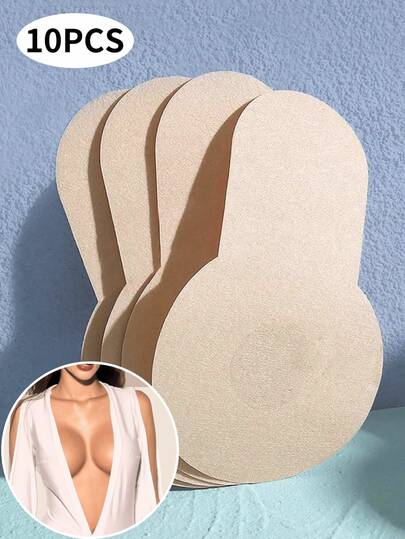 5 对一次性丰胸胶带，无纺布防下垂和增强乳头贴 - 防暴露、防尴尬、防止乳头露出、提升和塑造胸部