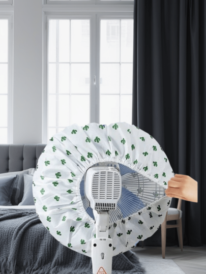 3pcs Fan Dust Cover - Durable PVC Plastic Dust Protection Cover Fits All Fans, Easy To Use Home And Office All-Weather Dust Cover, Pleated Edge Design, Office Accessory, Smooth Cover, Sturdy Structure, Fan Accessory, Office User - Random Color Styles