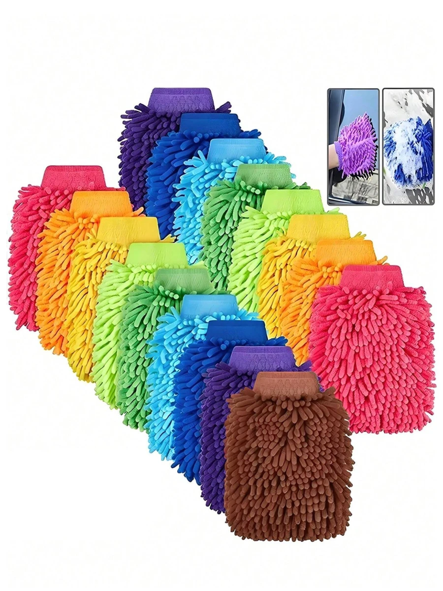 珊瑚绒洗车手套、汽车除尘器、雨刷器、汽车清洁配件