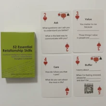 52 Stress-Relief Cards, Basic Skill Cards, Suitable For Family Gatherings, Perfect For Christmas, Thanksgiving, Valentine's Day, And Game Nights. Great For Dinners, Parties, And Special Occasions. Romantic Gift Ideas | Fun Design | Durable Card Material. Romantic Gifts For Couples, Couple Date Games, Couple Games, Couple Card Games, Card Games That Are Both Fun And Entertaining.