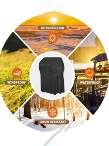 1pc Windproof Barbecue Cover, Creative Cylindrical Outdoor Barbecue Shelter