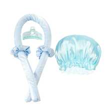 1 Set Solid Color Faux Silk Sleep Cap With Lace Trim, Satin Hair Wrap, And Curling Iron Hair Ties & Clips - Multicolor - View 14