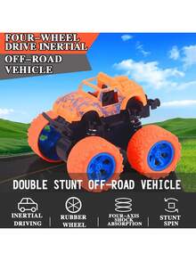 怪物卡车玩具 - 摩擦驱动玩具车推拉式儿童车辆是适合 3 岁及以上男孩和女孩的最佳圣诞节和生日派对礼物、圣诞怪物、男孩玩具游戏、汽车男孩派对、怪物卡车、卡车、怪物卡车、返校