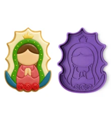 AG MANUALIDADES Virgin Cookie Cutter Virgin Christmas Stencil - Purple - View 1