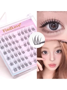 60 cụm mi giả dán sẵn, tự nhiên, không cần keo, kiểu cong chữ C, phong cách Hàn Quốc, mi giả không keo 9-13mm, mi giả dán tự dính, có thể tái sử dụng, bền lâu, trang điểm kiểu Nhật, vẻ ngoài tự nhiên, mi nối mềm mại, quà tặng cho phụ nữ và bé gái, dụng cụ trang điểm. - C - Xem 5