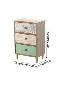 北欧风格 3 抽屉玄关控制台桌、卧室梳妆台装饰储物柜，用于存放珠宝和配饰