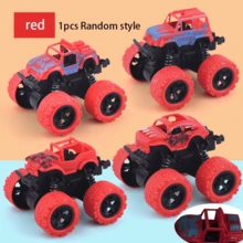 怪物卡车玩具 - 摩擦驱动玩具车推拉式儿童车辆是适合 3 岁及以上男孩和女孩的最佳圣诞节和生日派对礼物、圣诞怪物、男孩玩具游戏、汽车男孩派对、怪物卡车、卡车、怪物卡车、返校