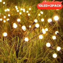 Solar Firefly Lights (2-Pack) - Swaying Decorative Garden Light Post - Warm White Waterproof Outdoor Decor For Patios, Yards, And Pathways - 黃色 - 查看 9