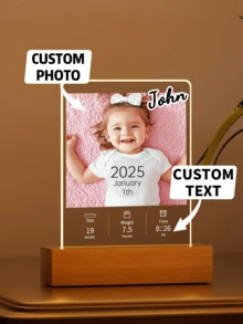 1. Luz de noche personalizada con nombre, luz de noche personalizada, marco de fotos, marco de fotos acrílico personalizado, marco de estado de nacimiento personalizado, marco personalizado, regalo personalizado, regalo de Año Nuevo, artículo de decoración del hogar, regalo del Día de la Madre, regalo del Día del Padre, regalo para madre/padre, regalo para esposa/esposo, regalo para ella, regalo para él, regalo de Navidad