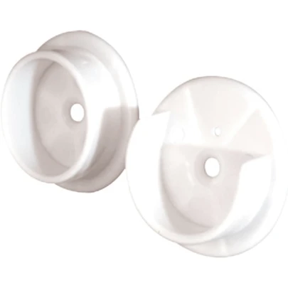 Prime-Line N 6568 Closet Pole Sockets, 1-3_8 In, Plastic, White (1 Set)