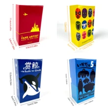 Board Game:FAKE ARTIST+MASKMEN+Whale To Look+Rafter Five:Perfect For 2-6 Players, Family Nights ,Travel,Team Events & Birthday Gifts (20-40 Mins) - Multicolor - View 2
