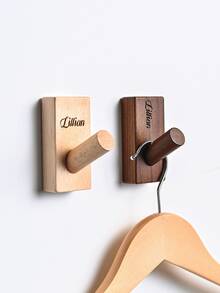 Ganchos de abrigo sólidos simples, percheros de madera natural, ganchos de abrigo de pared de madera de nogal, ganchos decorativos para puertas, cuartos de lavandería, tiendas, cafeterías, regalo de Navidad especial