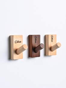 Ganchos de abrigo sólidos simples, percheros de madera natural, ganchos de abrigo de pared de madera de nogal, ganchos decorativos para puertas, cuartos de lavandería, tiendas, cafeterías, regalo de Navidad especial