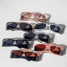 Doha Unisex Modern Sunglasses In Italian Acetate With UV400 Protection - Rỉ Nâu - Xem 5