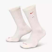 Nike 1 双男女款纯色中筒袜，情人节设计 - 白色 - 查看 1