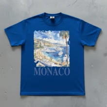 Camiseta Monaco Artistica Retro Blogueirinha Confortavel Algodão Confortavel