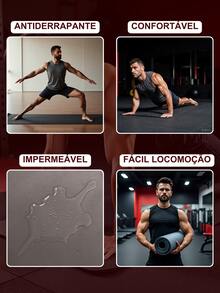 Yoga Mat Abdominal Mat Plank Rope 1.70mx55cmx5mm Home Exercise Tatami Mat - màu đen - Xem 4