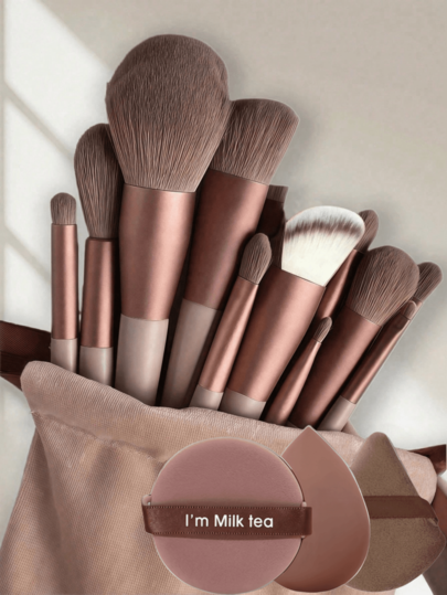 16Pcs Makeup Brush Set,Including 3pcs Black Triangle Shaped Powder Puff Set For Loose Powder, Soft And Adhensive,With 13Pcs Makeup Brush Set,Rouge,Liquid Lipstick,Tenet,Lip Balm,Concealer,Arvaj,Belcher,Something Pen,Makeup Carpet,Foundation,Primer,Brand Makeup,Powder,Highlight,Contour,Liter,Ishdo,Makeup Fixer,Premature,Original Makeup,Eye Shadow,Blush,Soul,Korean Makeup, Gifts For Girls,Women's Gifts,Gift Distributions