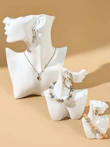 Resin Side Portrait Neck Mannequin Necklace Display Stand Mannequin Stand Earring Display Stand, Can Be Used As A Small Home Ornament