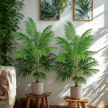 1 شجرة نخيل اصطناعية كبيرة الحجم 51 بوصة - 12/18/24 ورقة، مثالية لديكور المتجر والحديقة والديكور الداخلي والخارجي والديكور الريفي وديكور المنزل الجديد والمدخل - مناسبة لعيد العمال وعيد الأم وعيد الجنود الأمريكيين وعيد الأب واليوم الوطني وحفلات التخرج والأعراس وعيد الأجداد والعيد الإسلامي والأعياد الوطنية وعيد الهالوين وعيد الميلاد وأفضل ديكور عيد الميلاد - أخضر - مشاهدة 13