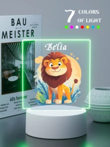 客製化 LED 小夜燈，壓克力板印製照片與文字，高品質客製化，獨特理想禮物，適合送給朋友或作為節日裝飾禮物 - 4款3mm小方形 + - 查看 15