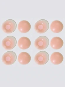 12 件硅胶乳头贴可重复使用女士乳房花瓣提升隐形胸罩乳贴胸罩衬垫贴纸粘垫（2/6/12 件） - 彩色 - 查看 7