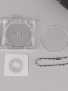 Móc khóa hình trái tim bằng acrylic, hộp đựng đĩa vinyl tự làm, mặt dây chuyền cho người hâm mộ album/buổi hòa nhạc của ngôi sao, phụ kiện túi xách, phụ kiện tai nghe, mặt dây chuyền album CD mini, móc khóa acrylic tự làm, quà tặng sinh nhật, quà Giáng sinh. - Nhiều màu - Xem 3