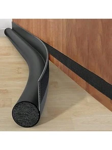 1 pieza Tope de puerta, bloqueador de ruido, burlete de aislamiento para la parte inferior de la puerta, burlete ajustable para reducir el viento, la luz, el aire frío y el ruido