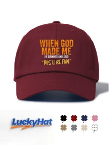 1 Pc THIS'LL BE FUN Print Washed Baseball Cap For Men&Women, Classic Casual Stylish Vintage Soft Sweatband Adjustable Size Lightweight Versatile Vintage Dad Hat, Suitable For Outdoor Sports Daily Wear Party Vacation Beach Holidays Perfect As A Gift For Families And Friends