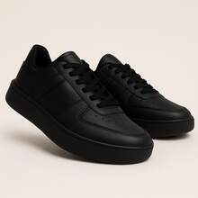 Women's Gym Training Day To Day Sneakers - Beautiful And Comfortable Skate Shoes - 黑色 - 查看 1
