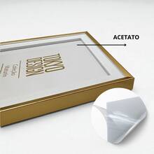 Clean Photo Frame 15x20 Double Gold And Black / White And Black Office/Living Room Decoration - Vàng và Trắng - Xem 5