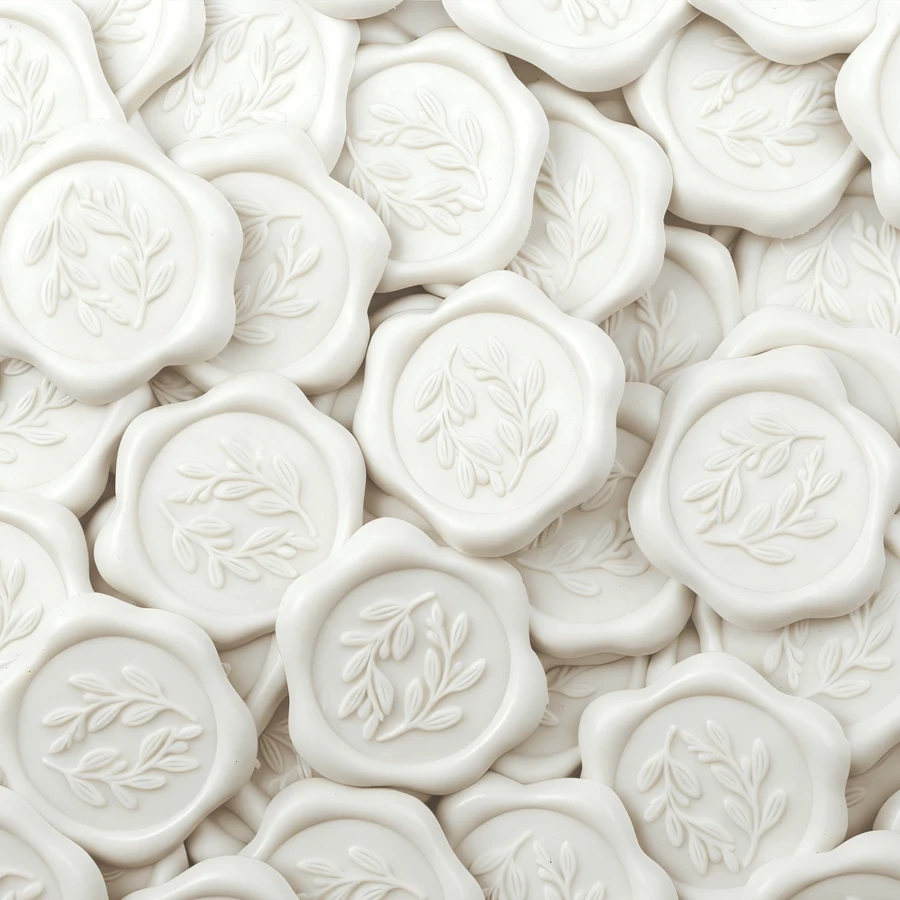 30 Stücke/Packung Baumzweig Kranz Muster Wachssiegel Aufkleber, für Hochzeitseinladungen, Partyeinladungen Dekoration, Geschenkverpackung, Scrapbooking Dekoration