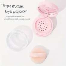 Compact 3g/5g Loose Powder Case With Sifter & Puff - Portable, Fragrance-Free Makeup Organizer, Mini, Honey Powder, Isolation Net