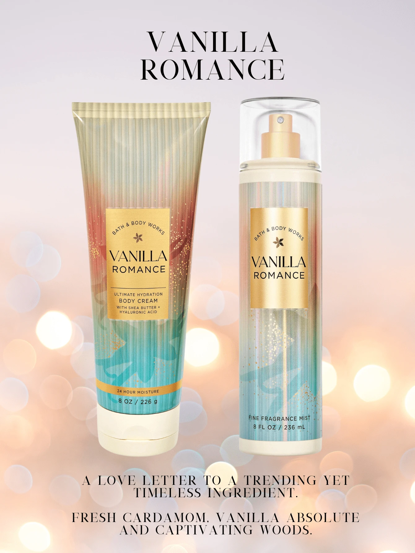 Bath & Body Works Bath And Body Works BBW New Fine Fragrance Body Mist And Body Cream Set - 香草浪漫套裝 - 查看 1