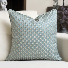 1 件奢华优雅几何抱枕套，无填充，高精度，隐形拉链开合，精致缝线，耐用拉链，适用于沙发、长沙发、床、汽车、椅子、靠窗座位、双人沙发、客厅、卧室、地板、长凳、办公室、咖啡厅 - 淺藍 - 查看 14