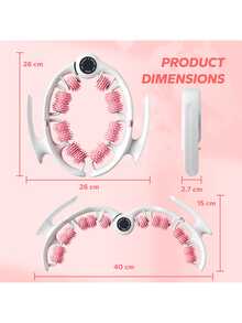 MERACH Yoga Massage Roller Anti-Cellulite Massager With 8 Massage Ring Roller Leg Exerciser Wheels For Deep Muscle Relaxation, Leg Slimming, Yoga, Calf Massager - Fascia Massage Roller - Pink - View 6