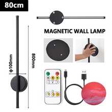 1 قطعة لامبات حائطية سوداء حديثة بريموت كنترول ، نوع شحن USB-C قابل للشحن، تركيب مغناطيسي، قابل للتعتيم وضبط درجة الحرارة اللونية، مثالية لإضاءة غرفة النوم ، المكتب ، غرفة المعيشة ، والسلالم