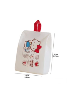 Sanrio Hello Kitty Shoe Bag – Official Licensed Waterproof Travel Organizer with Anti-Dust Design, Cute Bow Print for Gym School Travel, Durable Oxford Fabric with Zipper Closure, Gift for Anime Fans & Sanrio Collectors - 鞋袋 - 查看 4