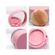 Compact 3g/5g Loose Powder Case With Sifter & Puff - Portable, Fragrance-Free Makeup Organizer, Mini, Honey Powder, Isolation Net