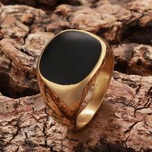 1枚不锈钢摩托车图章戒指，男女通用，送给爸爸或男朋友的礼物，银色和金色可选