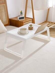 1 pezzo Vassoio da scrivania portatile e pieghevole, scrivania multifunzionale per laptop, vassoio per spuntino e tavolino pieghevole da comodino, adatto per ufficio e studio, scrivania da letto, supporto per laptop