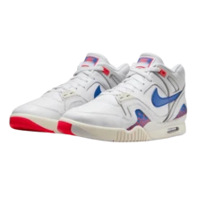 Nike Air Tech Challenge II Pixel Court (2025) FZ9033-102 Men Fashion Sneakers New - White/Red/Blue - View 4